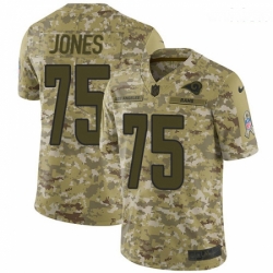 Men Nike Los Angeles Rams #75 Deacon Jones Limited Camo 2018 Salute to Service NFL Jersey