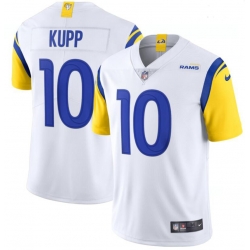 Men Nike Rams 10 Cooper Kupp White Vapor Untouchable Limited Jersey