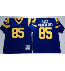 Mitchell And Ness Rams #85 Jack Youngblood Blue Throwback Stitched NFL Jersey