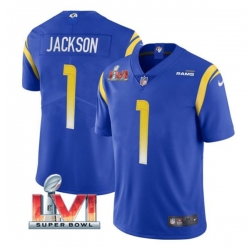 Nike Los Angeles Rams 1 Desean Jackson Royal 2022 Super Bowl LVI Vapor Limited Jersey