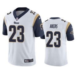 Nike Los Angeles Rams 23 Cam Akers White Men Stitched NFL Vapor Untouchable Limited Jersey