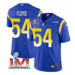 Nike Los Angeles Rams 54 Leonard Floyd Royal 2022 Super Bowl LVI Vapor Limited Jersey