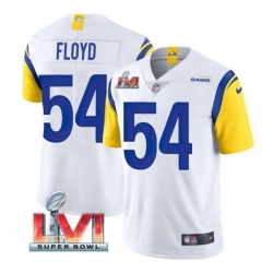 Nike Los Angeles Rams 54 Leonard Floyd White 2022 Super Bowl LVI Vapor Limited Jersey