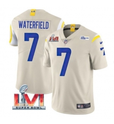 Nike Los Angeles Rams 7 Bob Waterfield Bone 2022 Super Bowl LVI Vapor Limited Jersey