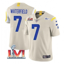 Nike Los Angeles Rams 7 Bob Waterfield Bone 2022 Super Bowl LVI Vapor Limited Jersey