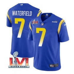 Nike Los Angeles Rams 7 Bob Waterfield Royal 2022 Super Bowl LVI Vapor Limited Jersey