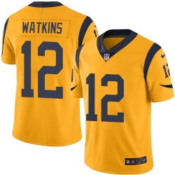 Nike Rams #12 Sammy Watkins Gold Mens Stitched NFL Limited Rush Jersey