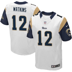 Nike Rams #12 Sammy Watkins White Mens Stitched NFL Elite Jersey
