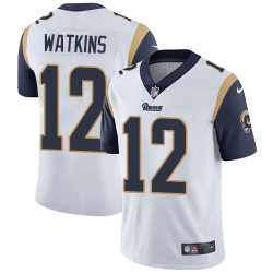 Nike Rams #12 Sammy Watkins White Mens Stitched NFL Vapor Untouchable Limited Jersey