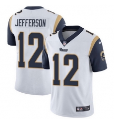 Nike Rams 12 Van Jefferson White Men Stitched NFL Vapor Untouchable Limited Jersey
