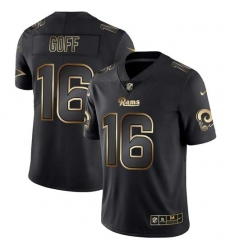 Nike Rams 16 Jared Goff Black Gold Vapor Untouchable Limited Jersey