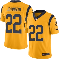 Nike Rams #22 Trumaine Johnson Gold Mens Stitched NFL Limited Rush Jersey