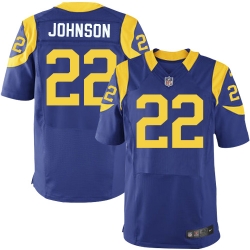 Nike Rams #22 Trumaine Johnson Royal Blue Alternate Mens Stitched NFL Elite Jersey