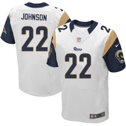Nike Rams #22 Trumaine Johnson White Mens Stitched NFL Elite Jersey