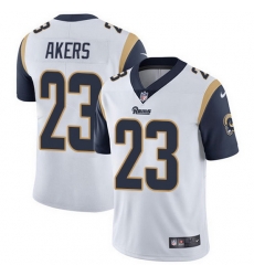 Nike Rams 23 Cam Akers White Men Stitched NFL Vapor Untouchable Limited Jersey