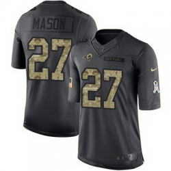 Nike Rams #27 Tre Mason Black Mens Stitched NFL Limited 2016 Salute to Service Jersey