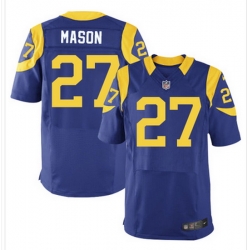 Nike Rams #27 Tre Mason Royal Blue Alternate Mens Stitched NFL Elite Jersey