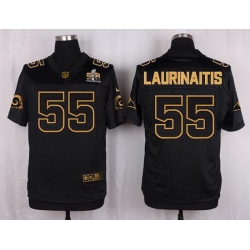 Nike Rams #55 James Laurinaitis Black Mens Stitched NFL Elite Pro Line Gold Collection Jersey