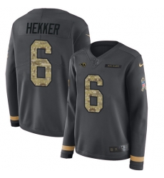 Nike Rams #6 Johnny Hekker Anthracite Salute to Service Jersey