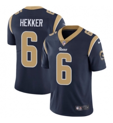 Nike Rams #6 Johnny Hekker Navy Blue Team Color Mens Stitched NFL Vapor Untouchable Limited Jersey