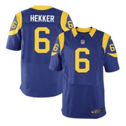 Nike Rams #6 Johnny Hekker Royal Blue Alternate Mens Stitched NFL Elite Jersey