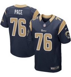 Nike Rams #76 Orlando Pace Navy Blue Team Color Mens Stitched NFL Elite Jersey