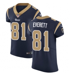 Nike Rams #81 Gerald Everett Navy Blue Team Color Mens Stitched NFL Vapor Untouchable Elite Jersey