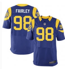 Nike Rams #98 Nick Fairley Royal Blue Alternate Mens Stitched NFL Elite Jersey