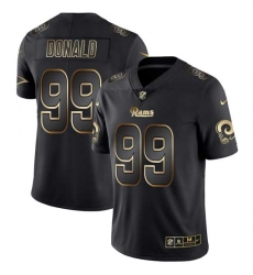 Nike Rams 99 Aaron Donald Black Gold Vapor Untouchable Limited Jersey