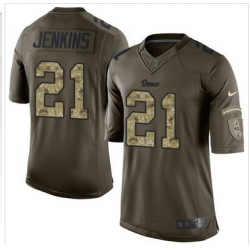 Nike St  Louis Rams #21 Janoris Jenkins Green Men 27s Stitched NFL Limited Salute to Service Jersey