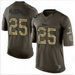Nike St Louis Rams #25 T J  McDonald Green Mens Stitched NFL Limited Salute to Service Jersey