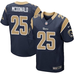 Nike St  Louis Rams #25 T J  McDonald Navy Blue Team Color Men 27s Stitched NFL Elite Jersey