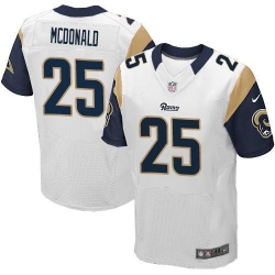 Nike St  Louis Rams #25 T J  McDonald White Men 27s Stitched NFL Elite Jersey