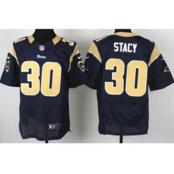 Nike St. Louis Rams 30 Zac Stacy Blue Elite NFL Jersey