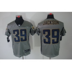 Nike St. Louis Rams 39 Steven Jackson Grey Elite Shadow NFL Jersey