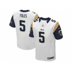 Nike St. Louis Rams 5 Nick Foles Navy white Elite NFL Jersey