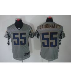Nike St. Louis Rams 55 James Laurinaitis Grey Elite Shadow NFL Jersey