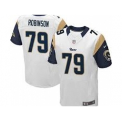 Nike St. Louis Rams 79 Greg Robinson white Elite NFL Jersey