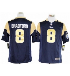 Nike St. Louis Rams 8 Sam Bradford Game Blue NFL Jersey