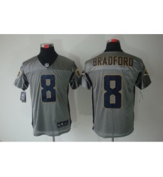 Nike St. Louis Rams 8 Sam Bradford Grey Elite Shadow NFL Jersey
