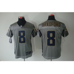 Nike St. Louis Rams 8 Sam Bradford Grey Elite Shadow NFL Jersey
