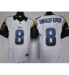 Nike St. Louis Rams 8 Sam Bradford White Elite NFL Jersey