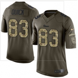 Nike St  Louis Rams #83 Brian Quick Green Men 27s Stitched NFL Limited Salute to Service Jersey