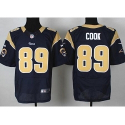 Nike St. Louis Rams 89 Jared Cook Blue Elite NFL Jersey
