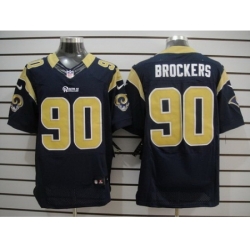 Nike St. Louis Rams 90 Michael Brockers Blue Elite NFL Jersey
