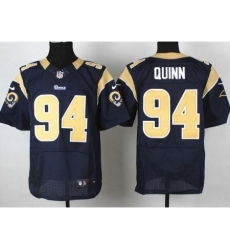Nike St. Louis Rams 94 Robert Quinn Blue Elite NFL Jersey
