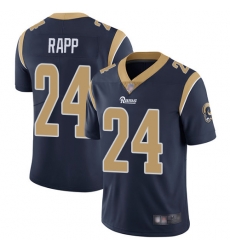 Rams 24 Taylor Rapp Navy Blue Team Color Men Stitched Football Vapor Untouchable Limited Jersey