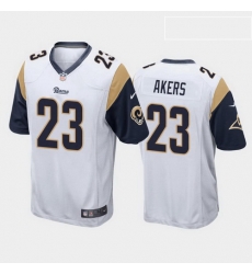 men cam akers los angeles rams white game jersey 