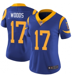 Nike Rams #17 Robert Woods Royal Blue Alternate Womens Stitched NFL Vapor Untouchable Limited Jersey