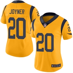 Nike Rams #20 Lamarcus Joyner Gold Womens Stitched NFL Limited Rush Jersey